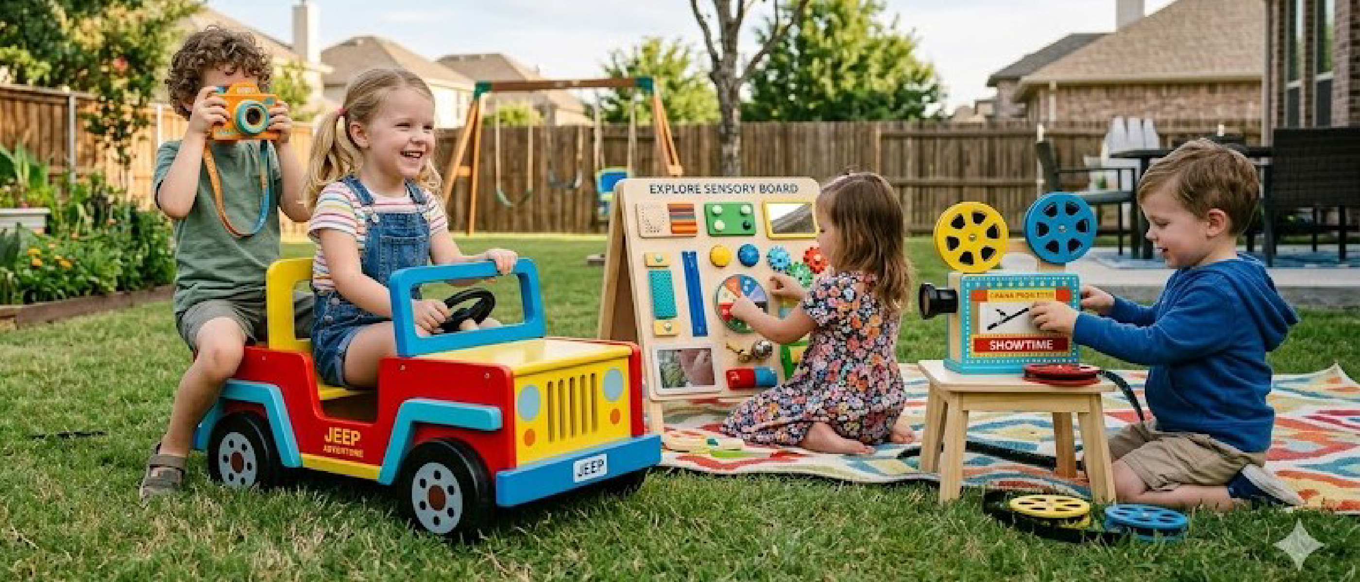 Playtime Fun: Cameras, Jeeps, Movies!